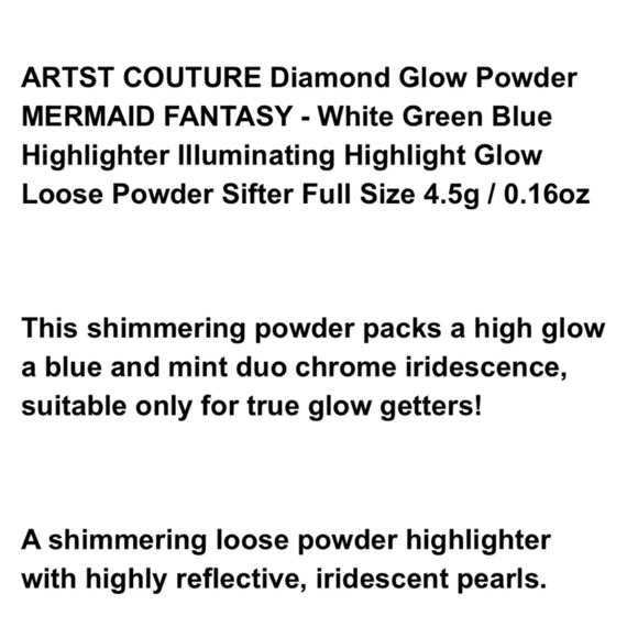 NIB Artist Couture Diamond Glow Powder - Highlighter in Mermaid Fantasy - Picture 15 of 16